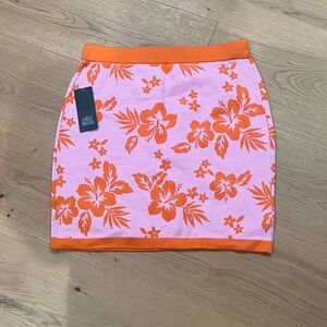 Wild Fable Pink and Orange Floral Skirt